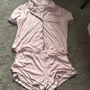 Juicy Couture Light Pink Pajama Set with Black Trim